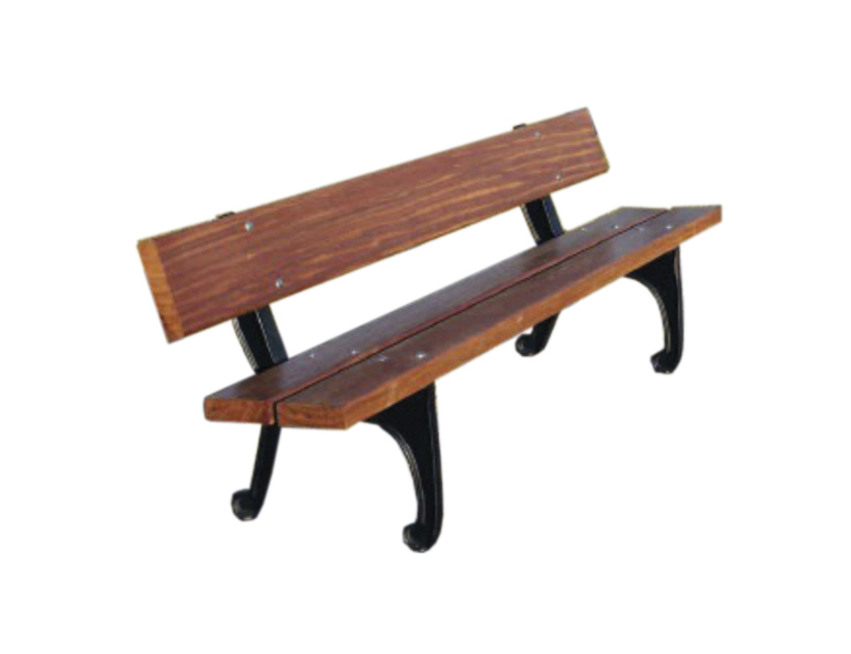 Cast iron and wood bench