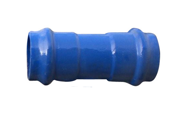Double socket pipe made of ductile iron